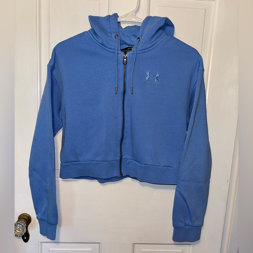 Under Armour Light Blue Cropped Hoodie